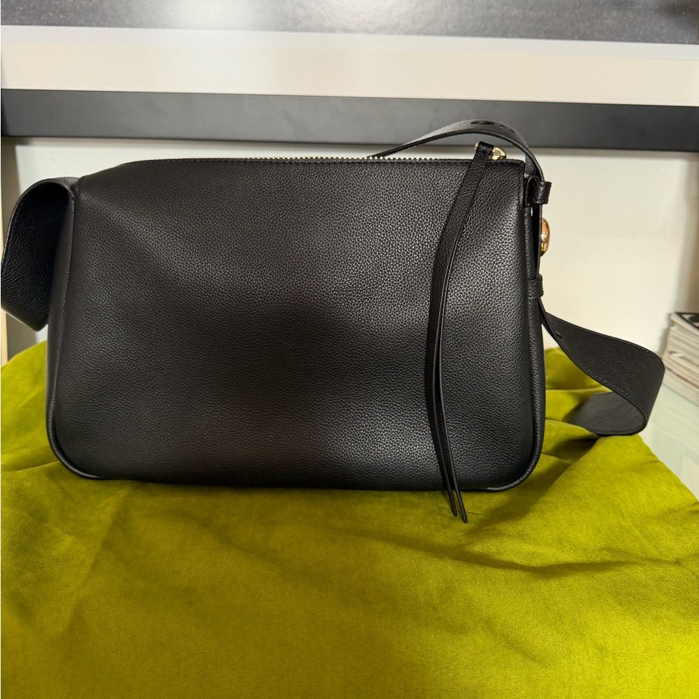 Tory Burch Black Leather Romy Shoulder Bag - Picture 12 of 13